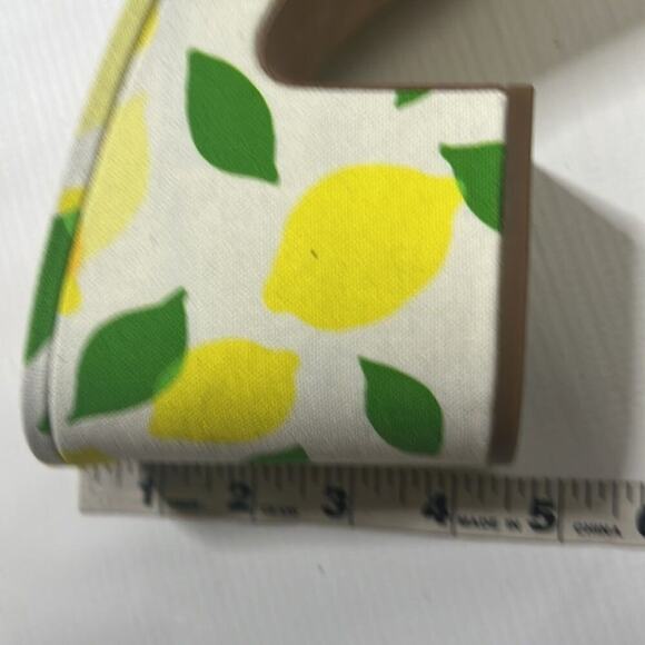 KATE SPADE NEWYORK IBIZA CANVAS LEMON PLATFORM SLIDE‎ SIZE 10 1/2 B - Picture 6 of 6